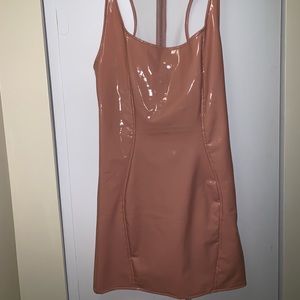 Latex pink dress